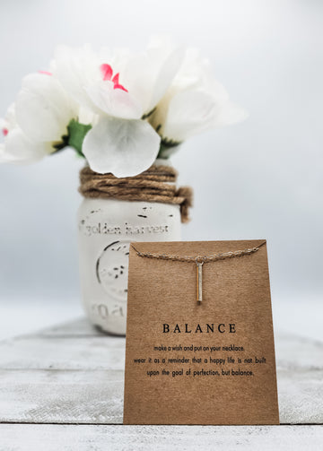 Balance - Inspirational and Meaningful Pendant Necklace